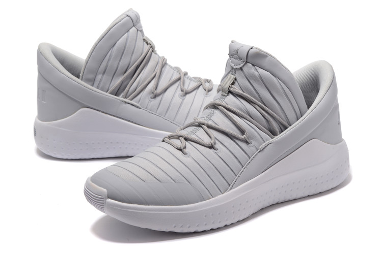Men Jordan Flight Luxe Grey White Shoes